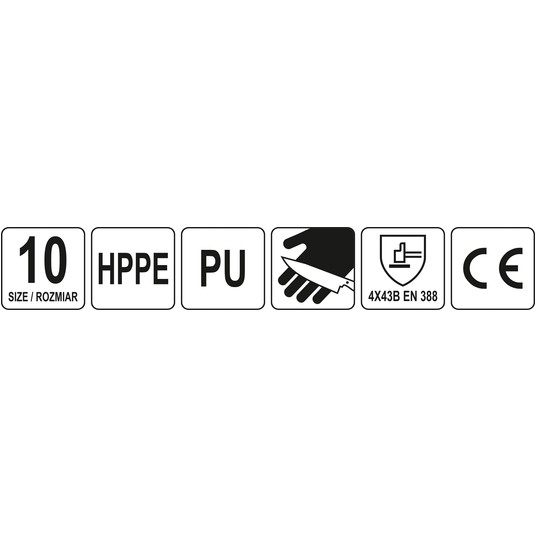 RĘKAWICE OCHR. HPPE ANTYPRZEC. R. 10 -zdjęcie numer 4