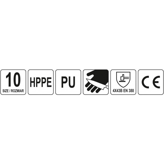 RĘKAWICE OCHR. HPPE ANTYPRZEC. R. 10 -zdjęcie numer 4