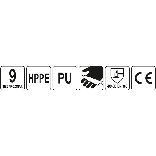 RĘKAWICE OCHR. HPPE ANTYPRZEC. R. 9 -zdjęcie numer 9