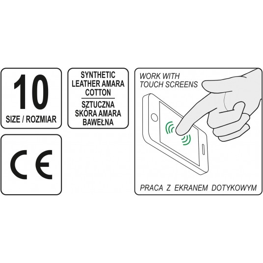 RĘKAWICE ROBOCZE AMARA ROZM. 10 -zdjęcie numer 4