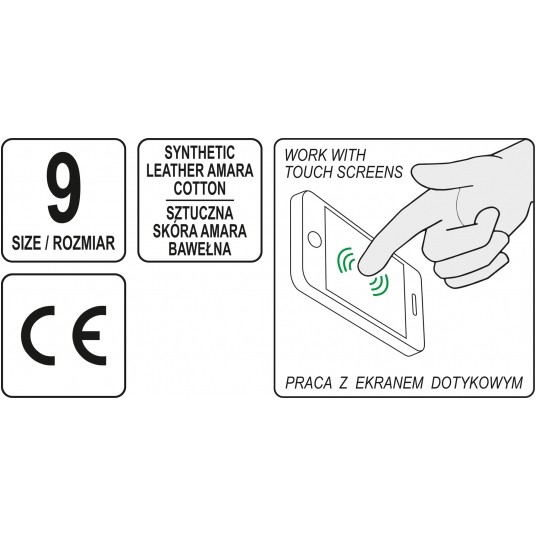 RĘKAWICE ROBOCZE AMARA ROZM. 9 -zdjęcie numer 4