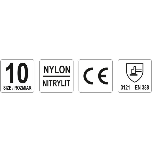RĘKAWICE ROBOCZE NYLON/NITR. BIAŁE 10 -zdjęcie numer 3
