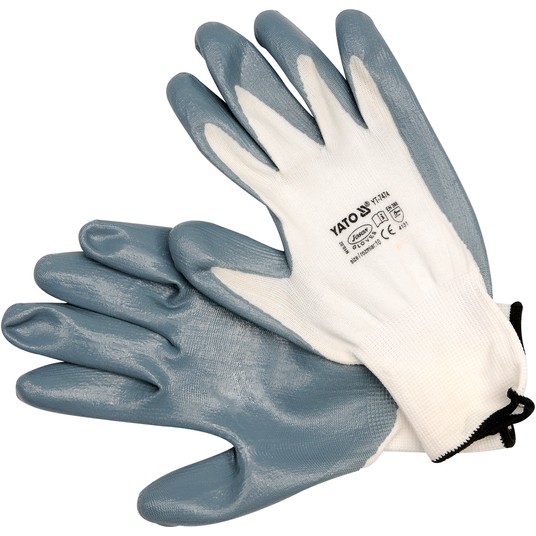 RĘKAWICE ROBOCZE NYLON/NITR. BIAŁE 10 -zdjęcie numer 1
