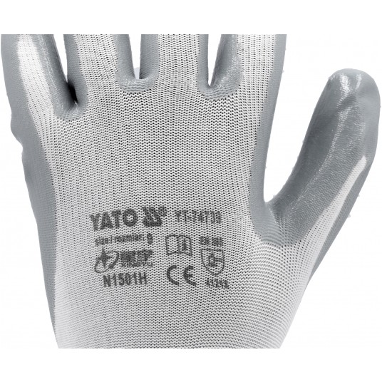 RĘKAWICE ROBOCZE NYLON/NITR. BIAŁE 9 -zdjęcie numer 5