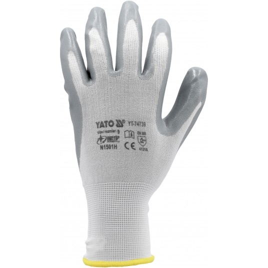 RĘKAWICE ROBOCZE NYLON/NITR. BIAŁE 9 -zdjęcie numer 3