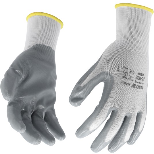 RĘKAWICE ROBOCZE NYLON/NITR. BIAŁE 9 -zdjęcie numer 2