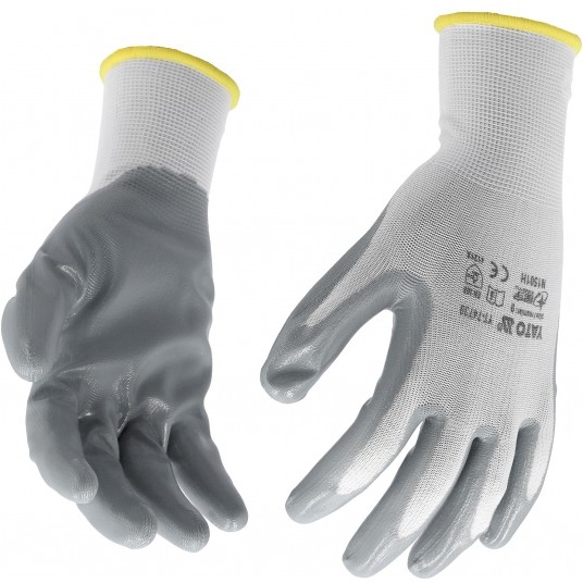 RĘKAWICE ROBOCZE NYLON/NITR. BIAŁE 9 -zdjęcie numer 2