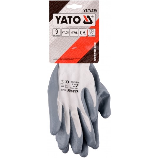 RĘKAWICE ROBOCZE NYLON/NITR. BIAŁE 9 -zdjęcie numer 7