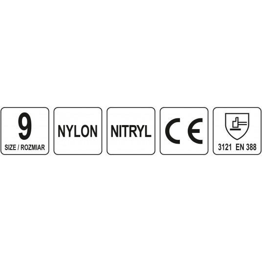 RĘKAWICE ROBOCZE NYLON/NITR. BIAŁE 9 -zdjęcie numer 8