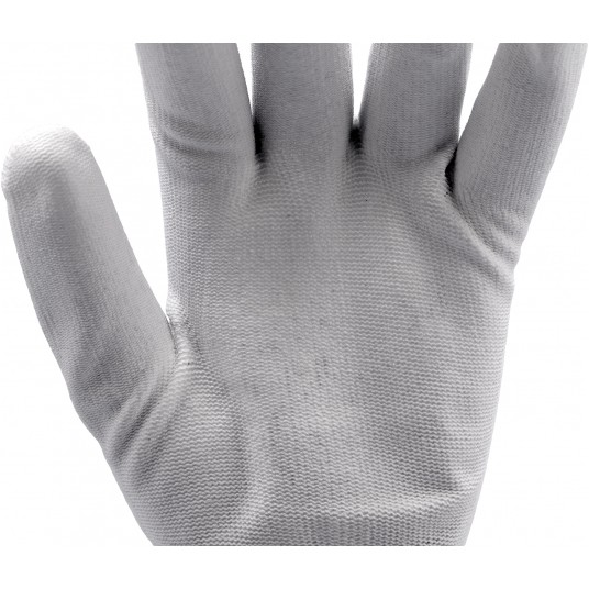 RĘKAWICE ROBOCZE NYLON/PU BIAŁE 9 -zdjęcie numer 6