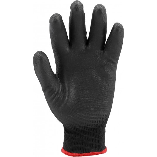 RĘKAWICE ROBOCZE NYLON/PU CZARNE 8 -zdjęcie numer 4