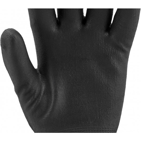 RĘKAWICE ROBOCZE NYLON/PU CZARNE 8 -zdjęcie numer 5