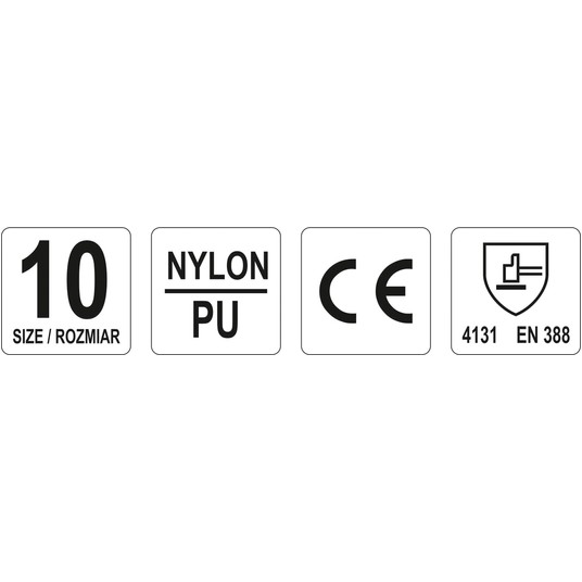 RĘKAWICE ROBOCZE POLIESTER/PU SZARE 10 -zdjęcie numer 2