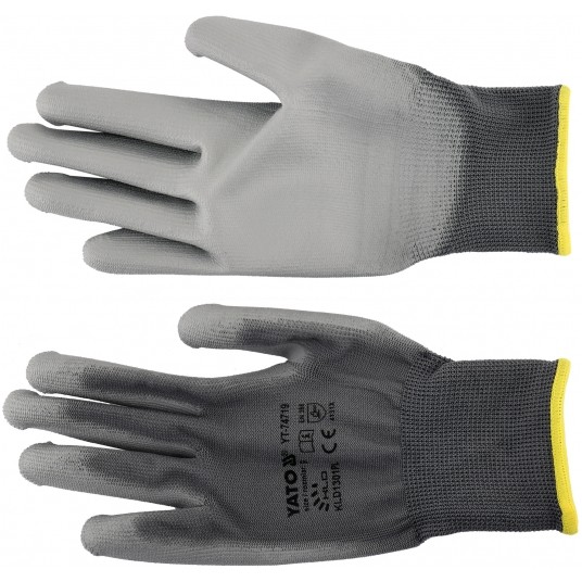 RĘKAWICE ROBOCZE POLIESTER/PU SZARE 9 -zdjęcie numer 7