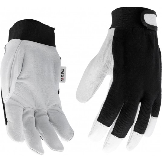 RĘKAWICE ROBOCZE SKÓRA ROZM. 8 CZARNE -zdjęcie numer 1