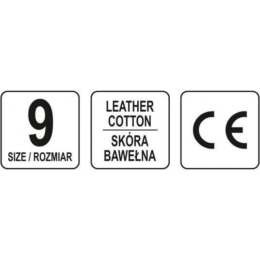 RĘKAWICE ROBOCZE SKÓRA ROZM. 9 CZERWONE -zdjęcie numer 3
