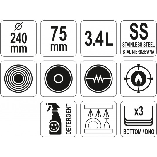 RONDEL DO SOSÓW SS 24CM 3,4L -zdjęcie numer 2