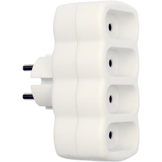 ROZGAŁĘŹNIK 4 GNIAZDA PŁASKIE -zdjęcie numer 1