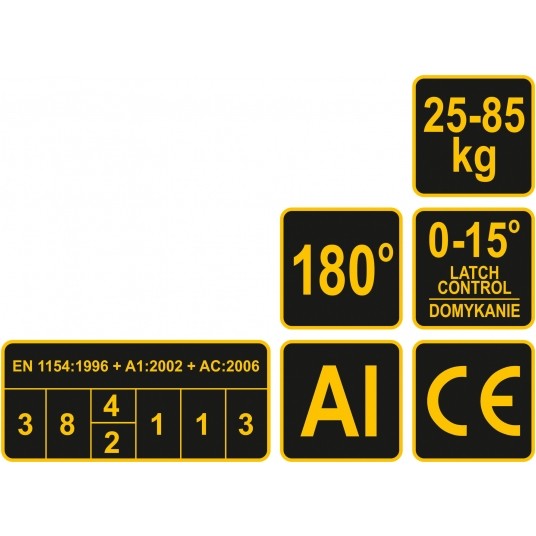 SAMOZAMYKACZ DO DRZWI 25-85 KG BRĄZOWY -zdjęcie numer 2