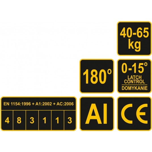 SAMOZAMYKACZ DO DRZWI 40-65 KG BIAŁY -zdjęcie numer 2
