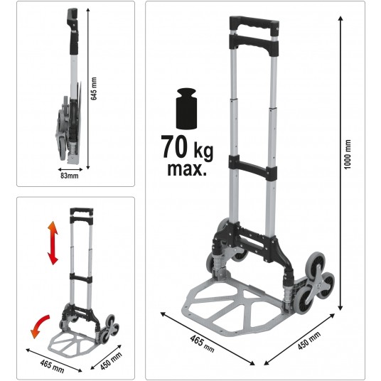 SCHODOWY WÓZEK MAGAZYNOWY 70KG -zdjęcie numer 6
