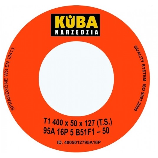 ŚCIERNICA 1 400X50X127 95A16P5B51F1-50 PERFECT T.S -zdjęcie numer 2