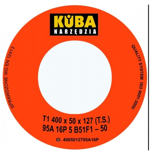 ŚCIERNICA 1 400X50X127 95A16P5B51F1-50 PERFECT T.S -zdjęcie numer 1