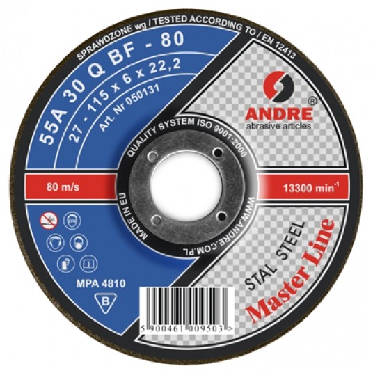 ŚCIERNICA 27 230X6X22,2 55A24QBF--80 MASTER LINE -zdjęcie numer 1