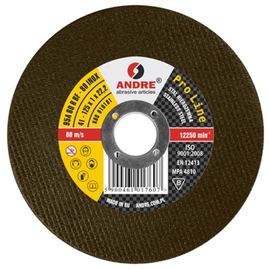 ŚCIERNICA 41-115X1.6X22.2 95A46RBF-80 INOX -zdjęcie numer 1