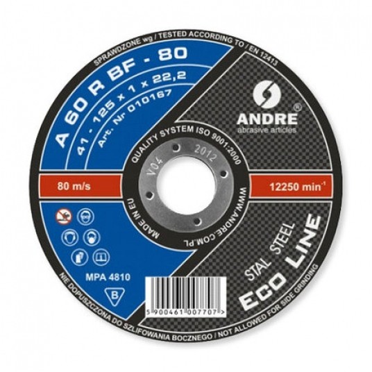 ŚCIERNICA 41 - 125 X 2,5 X 22,23 A30RBF - 80 METAL -zdjęcie numer 1