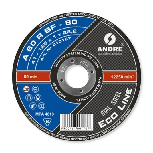 ŚCIERNICA 41 - 230 X 2,0 X 22,23 A36RBF - 80 METAL -zdjęcie numer 1