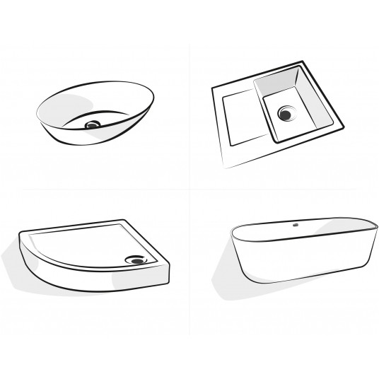 SILIKONOWY KOREK Z SITKIEM CZARNY -zdjęcie numer 2