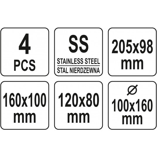 SKROBAKI RĘCZNE NIERDZEWNE, 4 SZT. -zdjęcie numer 3