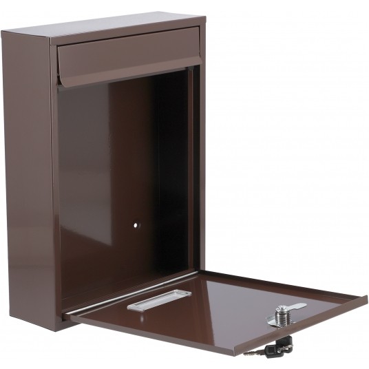SKRZYNKA NA LISTY 360x260x80MM BRĄZOWA -zdjęcie numer 2