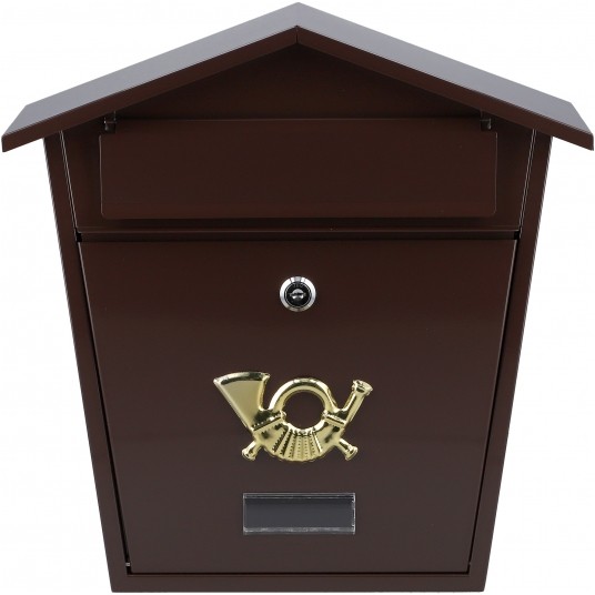 SKRZYNKA NA LISTY 380x320x105MM BRĄZOWA -zdjęcie numer 3