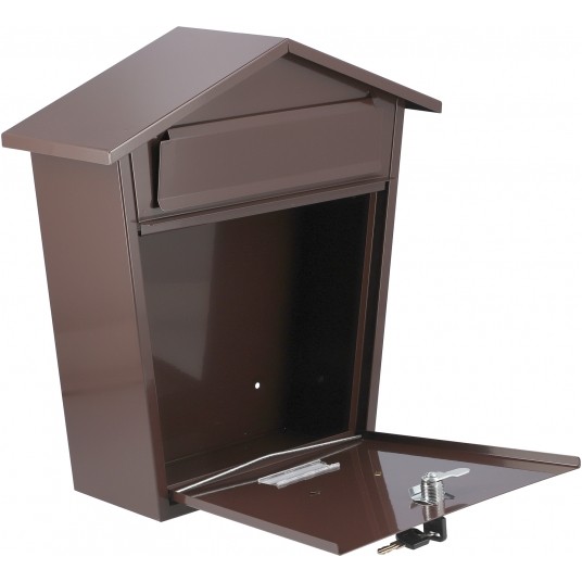 SKRZYNKA NA LISTY 380x320x105MM BRĄZOWA -zdjęcie numer 2