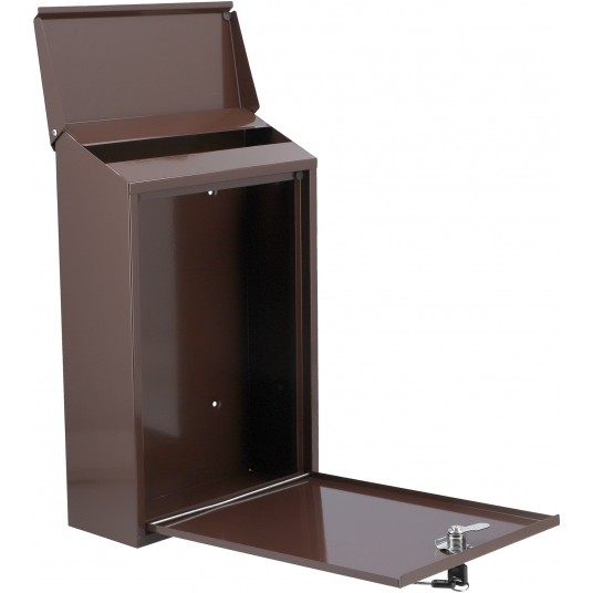 SKRZYNKA NA LISTY 400x250x100MM BRĄZOWA -zdjęcie numer 2