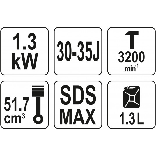 SPALINOWY MŁOT UDAROWO-OBR. SDS MAX 45 -zdjęcie numer 6