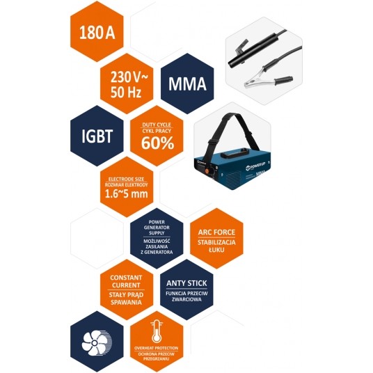 SPAWARKA INWERTOROWA MMA IGBT 180A -zdjęcie numer 4