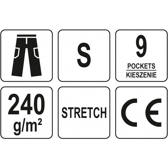 SPODNIE ROBOCZE STRETCH ONYX R. S -zdjęcie numer 6
