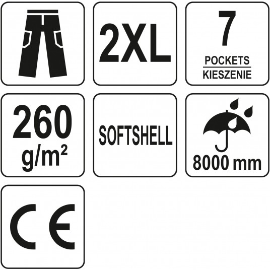SPODNIE SOFTSHELL STRETCH MALLET R. 2XL -zdjęcie numer 1