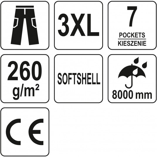 SPODNIE SOFTSHELL STRETCH MALLET R. 3XL -zdjęcie numer 5