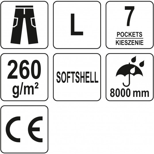 SPODNIE SOFTSHELL STRETCH MALLET R. L -zdjęcie numer 1