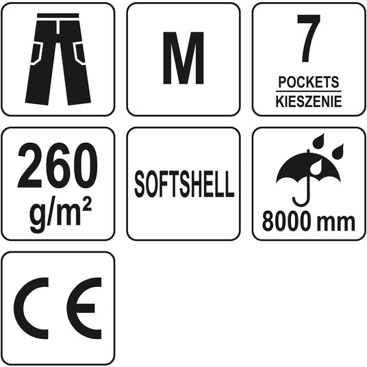 SPODNIE SOFTSHELL STRETCH MALLET R. M -zdjęcie numer 1