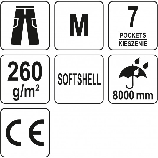 SPODNIE SOFTSHELL STRETCH MALLET R. M -zdjęcie numer 1