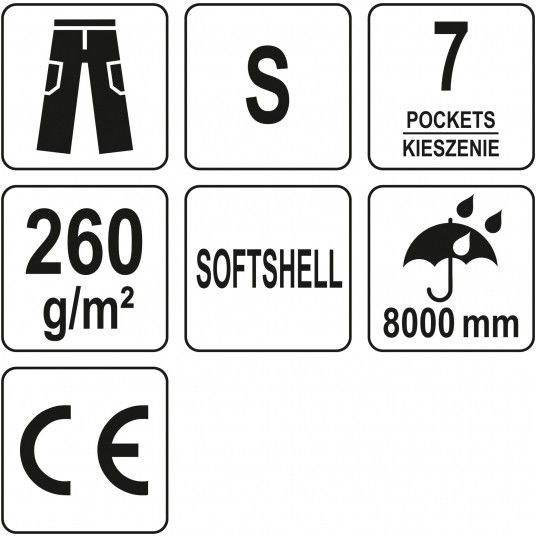 SPODNIE SOFTSHELL STRETCH MALLET R. S -zdjęcie numer 3
