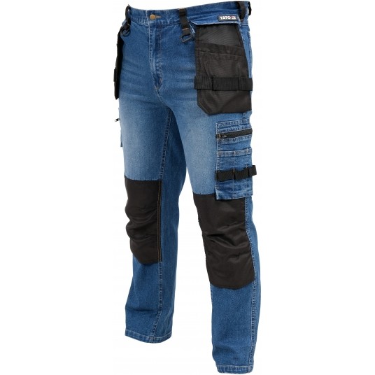 SPODNIE STRETCH JEANS DARK BLUE R. L -zdjęcie numer 1