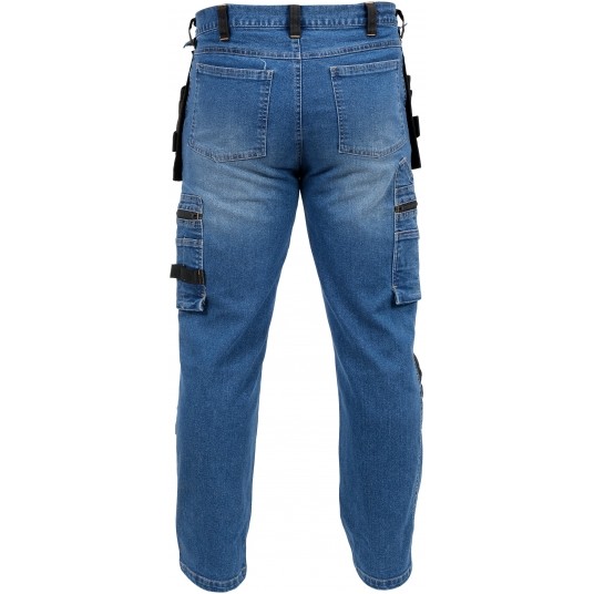 SPODNIE STRETCH JEANS DARK BLUE R. L -zdjęcie numer 4