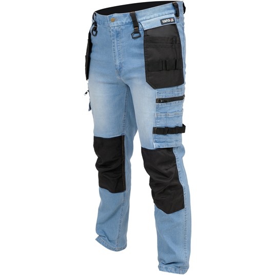 SPODNIE STRETCH JEANS L. BLUE R. L -zdjęcie numer 3