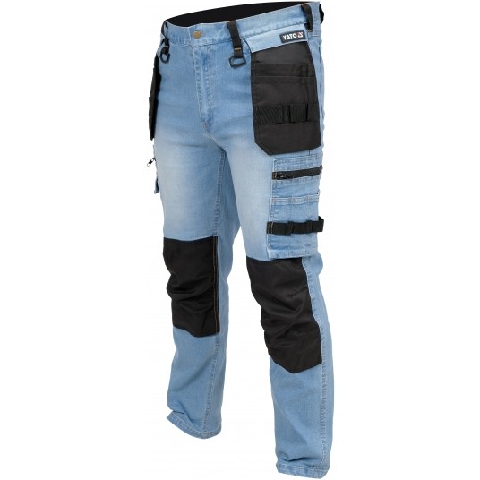 SPODNIE STRETCH JEANS L. BLUE R. L -zdjęcie numer 3